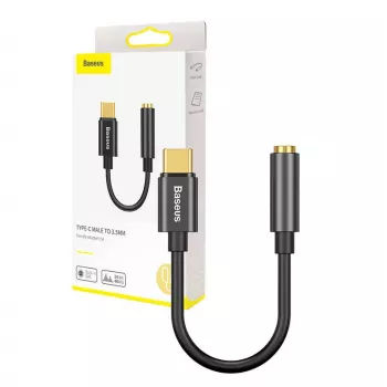 Adaptador de cable Baseus CATL54-01 Type-C a 3,5 mm, Negro