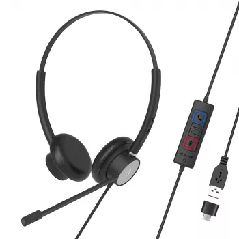 Auriculares con cable Tellur Voice 320 binaurales negros
