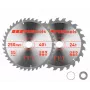 Juego de hojas de sierra circular CMT 250 x 30 mm, 24/40 dientes, HM, dos hojas