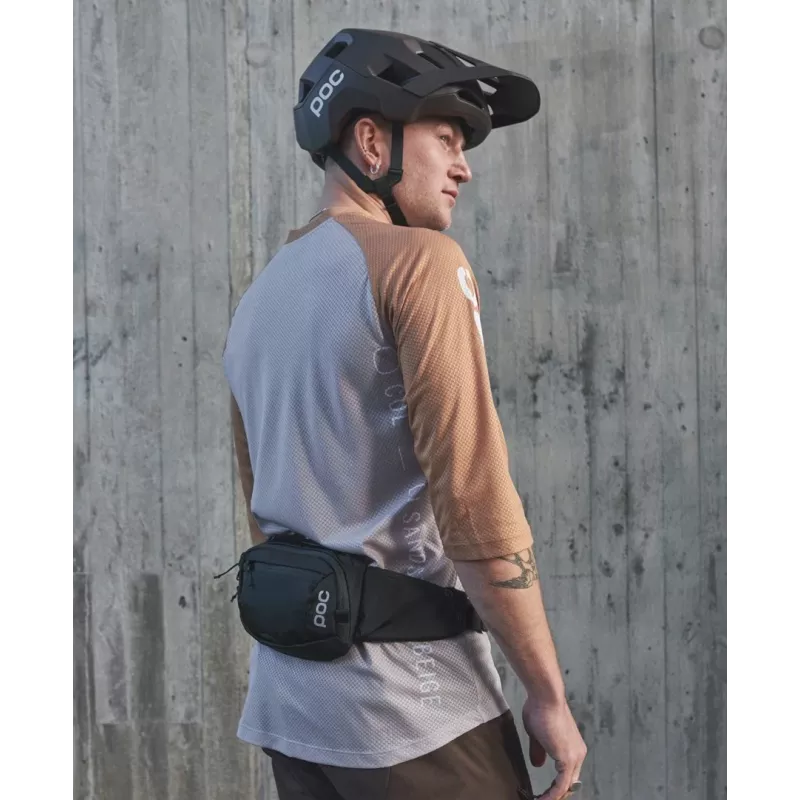 Riñonera POC Lamina Hip Pack, 2 L, Negro (Uranium Negro), unisex