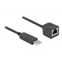 Cable de conexión serie DeLOCK 64163 USB 2.0 Type-A a RS-232 RJ45 50 cm negro