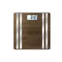 Báscula de baño electrónica Medisana BS 552 — color plata con superficie de bambú, máx. 180 kg, precisión de 100 g, Bluetooth, IMC, composición corporal