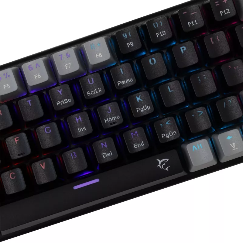 Teclado mecánico gaming White Shark Wakizashi GK-002121V2 — marco negro/gris, switches US Blue