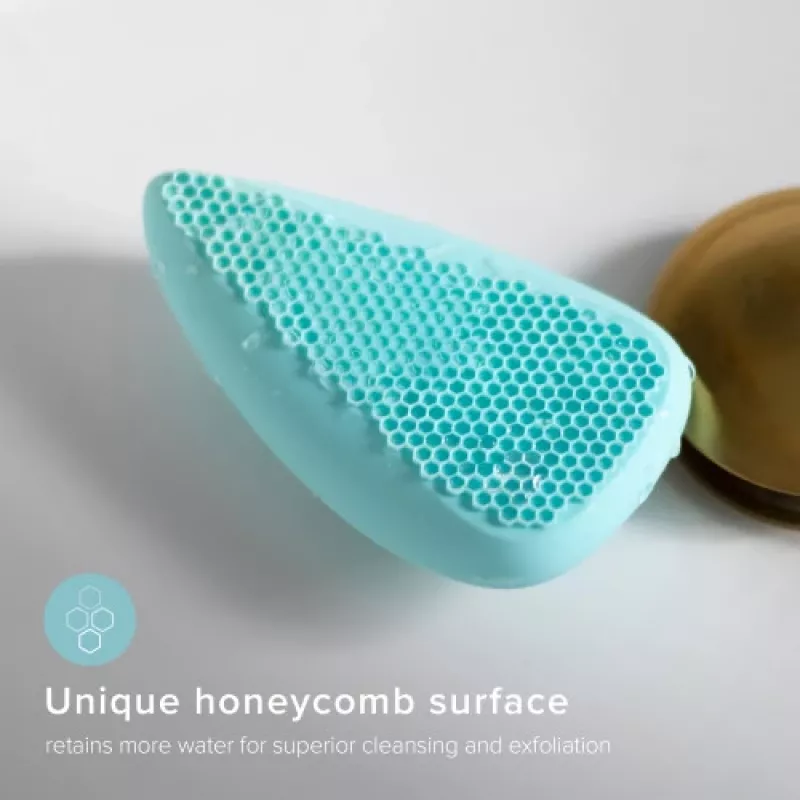 Cepillo de limpieza facial Homedics FAC-350-EUA Honeycomb Silicon, cabezal de silicona con celdas para una limpieza suave