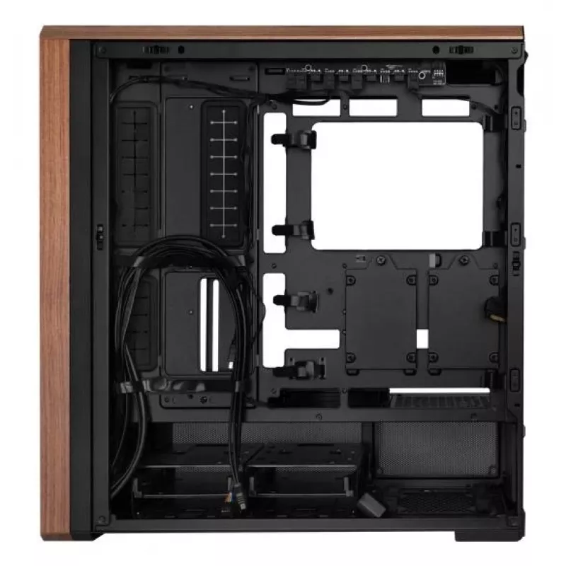 Caja de PC Lian Li Lancool LAN217X Midi Tower Negra, Madera