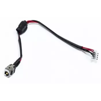 Conector hembra de alimentación con cable, TOSHIBA Satellite A500, L455, L455D, L555, L555D serie