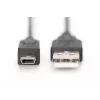 ASM AK-300130-030-S Cable ASSMANN USB 2.0 HighSpeed Canon USB A/miniUSB B (5pin) M/M Negro 3m