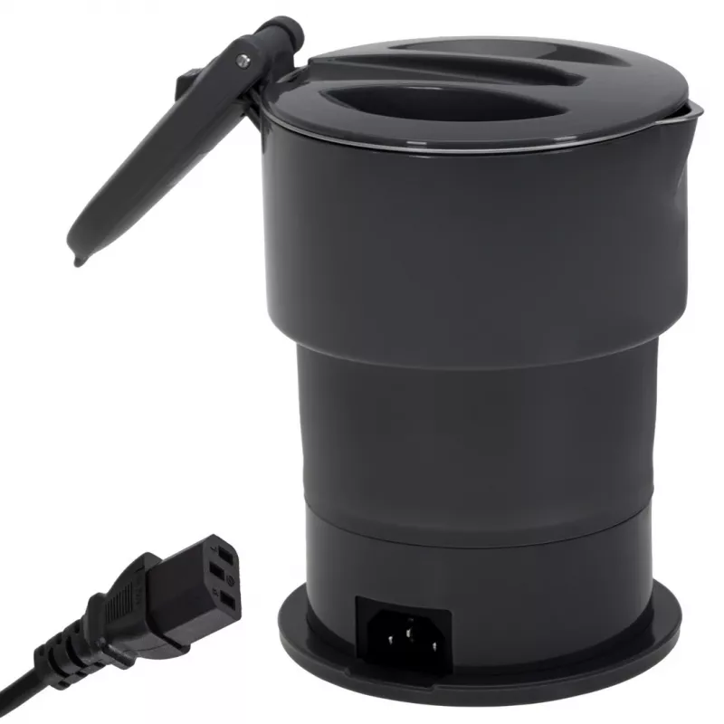 Hervidor de agua eléctrico Adler AD 1377G, capacidad 0,6 L, 600 W, gris, plástico/silicona/acero inoxidable