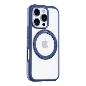 Funda Torras Ostand R Fusion iPhone 16 Pro azul transparente 6,1