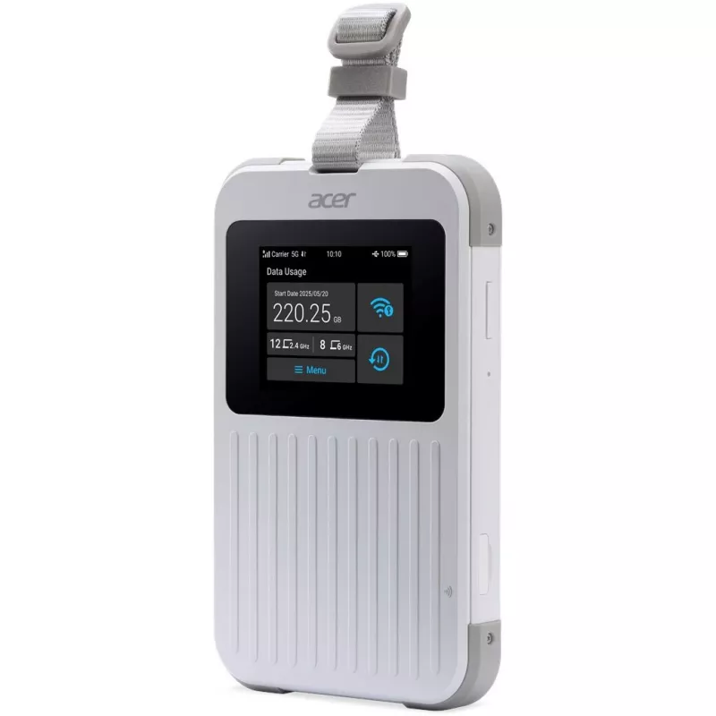Acer Connect Enduro M6E 5G router hotspot móvil con 20GB, Wi-Fi 6E, doble banda (2,4 GHz + 5 GHz o 2,4 GHz + 6 GHz), IP68, 8000 mAh, antenas internas 2x2