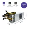 Fuente de alimentación PCI-E Qoltec 50177 Smart 1600W | 80 Plus Gold - Data Mining