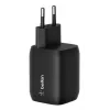 Cargador dual USB-C Belkin ENA007KQBK 65W – función de carga dual USB-C PD para portátiles y dispositivos móviles