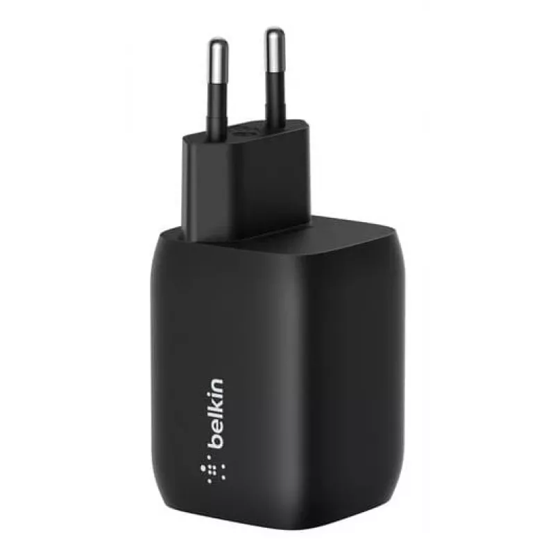 Cargador dual USB-C Belkin ENA007KQBK 65W – función de carga dual USB-C PD para portátiles y dispositivos móviles