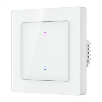 Interruptor de luz táctil WiFi de pared Avatto TS20-EU-W2 — 2 gang, blanco