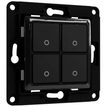 Light Switch Shelly Switch 4 plástico negro