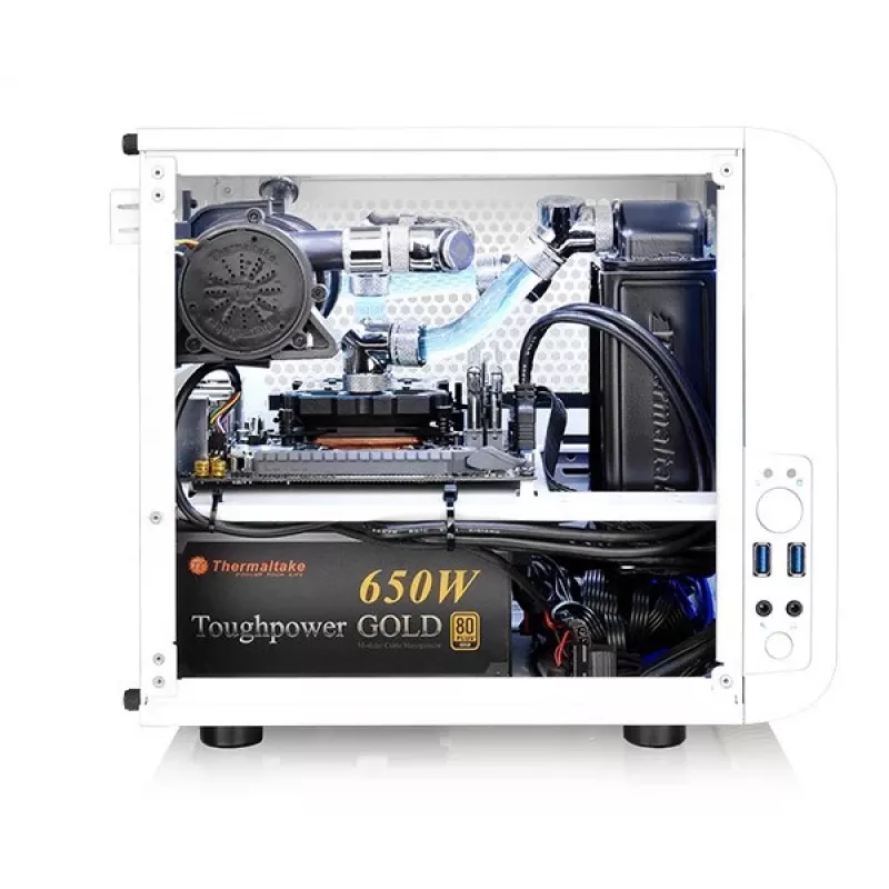 Thermaltake Core V1 Snow Edition Cube blanco