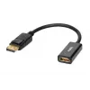 Adaptador de cable DisplayPort a HDMI IBOX iadp4k — DisplayPort (conector macho) a HDMI (conector hembra), conector recto, compatible con 4K, plateado