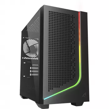 Caja de PC Sharkoon J1000 ARGB mATX — caja Mid-Tower Micro-ATX con iluminación ARGB