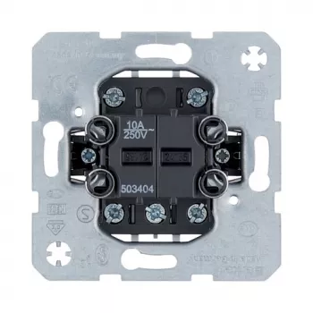 Interruptor de luz berker 503404, unipolar 10 A 250 V, acabado metalizado