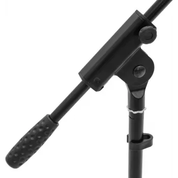 Pie de micrófono Omnitronic AP-1 negro, altura ajustable, base plegable, 60005852