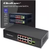 Switch Ethernet QOLTEC 52297 PoE RJ45 con uplink PoE y puerto SFP