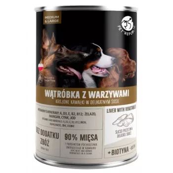 Comida húmeda para perros PetRepublic PET REPUBLIC Adult Medium & Large hígado con verduras 1250 g