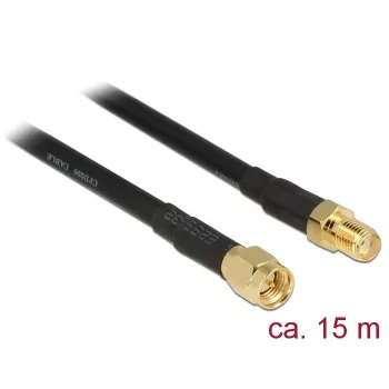 Cable coaxial DeLOCK 15m CFD200 SMA