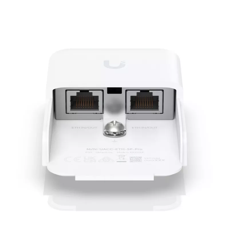 Protector contra sobretensiones Ethernet UBIQUITI UACC-ETH-SP-Pro — 10 Gbit/s, 600 V, policarbonato, blanco