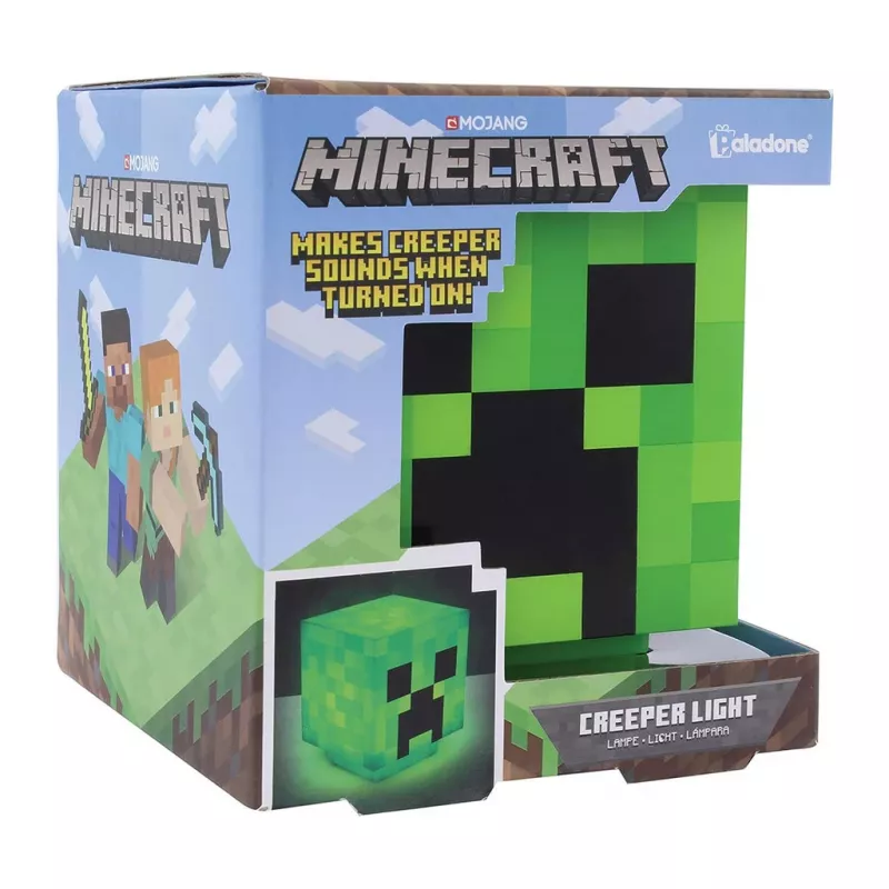 Luz Paladone Minecraft Creeper diseño 3D PP6595MCFV3 — lámpara de mesa/colgante