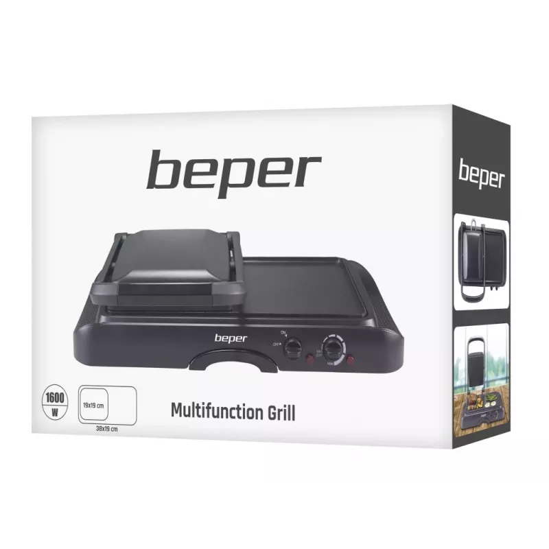 Tostadora Beper P101TOS501 — tostadora eléctrica de acero inoxidable para 2 rebanadas