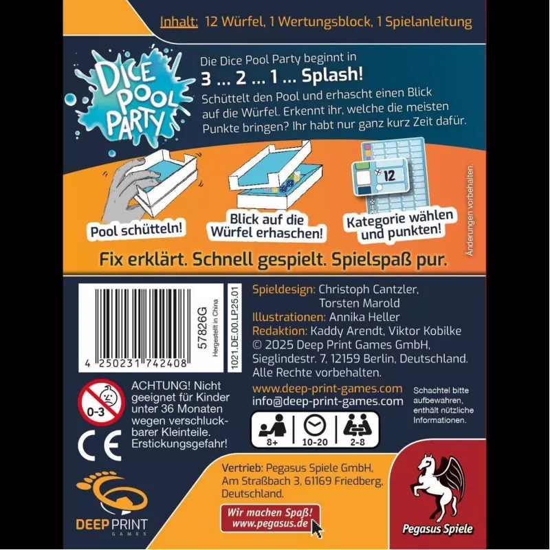 Deep Print Games: Dice Pool Party, juego de dados