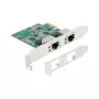 Tarjeta DeLOCK PCI Express x1 a 2 x RJ45 2,5 Gigabit LAN RTL8125 Ethernet por cable