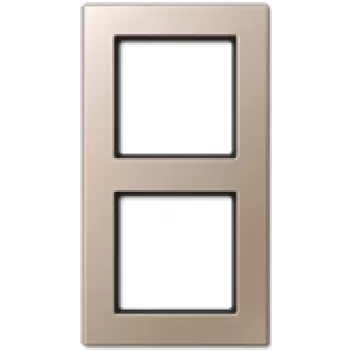Placa embellecedora para interruptor de pared JUNG AC 582 CH champán, duroplast, 84×155 mm