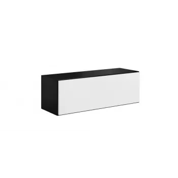Armario de almacenamiento cerrado Cama ROCO RO1 112/37/39 negro/negro/blanco