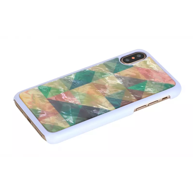 Funda protectora iKins para iPhone XS/S Mosaik blanco