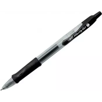 Bolígrafo de gel BIC Gel-ocity negro/transparente 0,3 mm, color de escritura: negro, 12 uds. (526275)