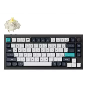 Teclado mecánico Keychron Q1 Max 75% con interruptores Banana, Carbon Black