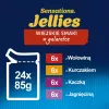Comida húmeda para gatos Felix Sensations Country Flavors en gelatina multipack 24×85 g — comida húmeda, 24 bolsitas, 85 g cada una, humedad 82%