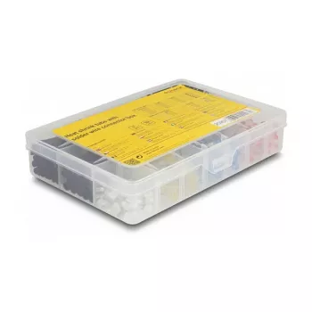 Set de tubos termorretráctiles DeLOCK 308 uds. negro multicolor poliolefina