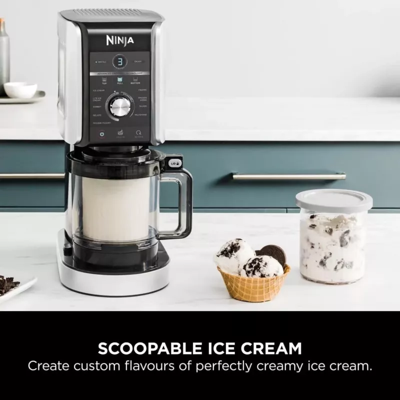 Ninja Creami Deluxe NC502CH, Máquina para helados y sorbetes, Negro