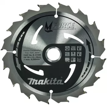 Makita M-Force - Disco de sierra - para madera - 165 mm - 16 dientes (B-31930)