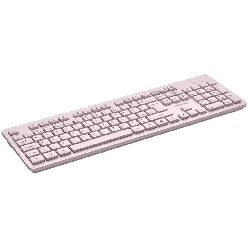 Teclado inalámbrico CANYON HKB-W01 – distribución UK/US, beige, funciona con pilas AAA