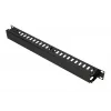 Panel de gestión de cables Extralink Cable MANAGER WITH METAL COVER negro metal 48,3 cm