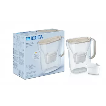 Jarra filtrante de agua BRITA Style Essential, depósito 2,4 l (1,4 l filtrados), MAXTRA, tapa abatible, arena