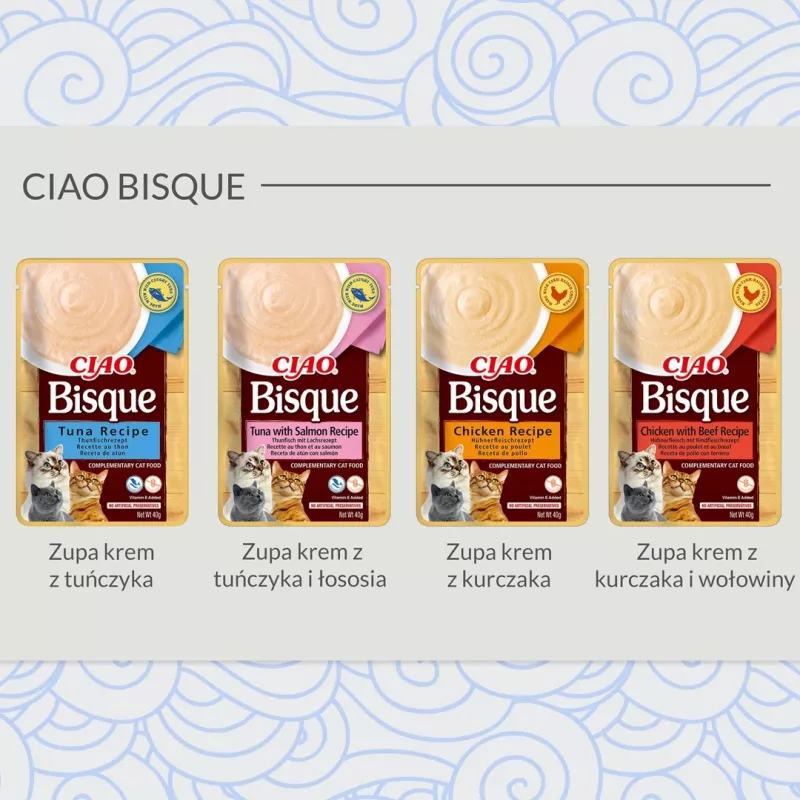 Alimento húmedo para gatos Inaba Foods CIAO sopa espesa de pollo sobre de 40 g