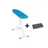 Tabla de planchar Leifheit Air Board L Solid Shoulder 130 x 38 cm, altura ajustable 76–100 cm, funda, blanca