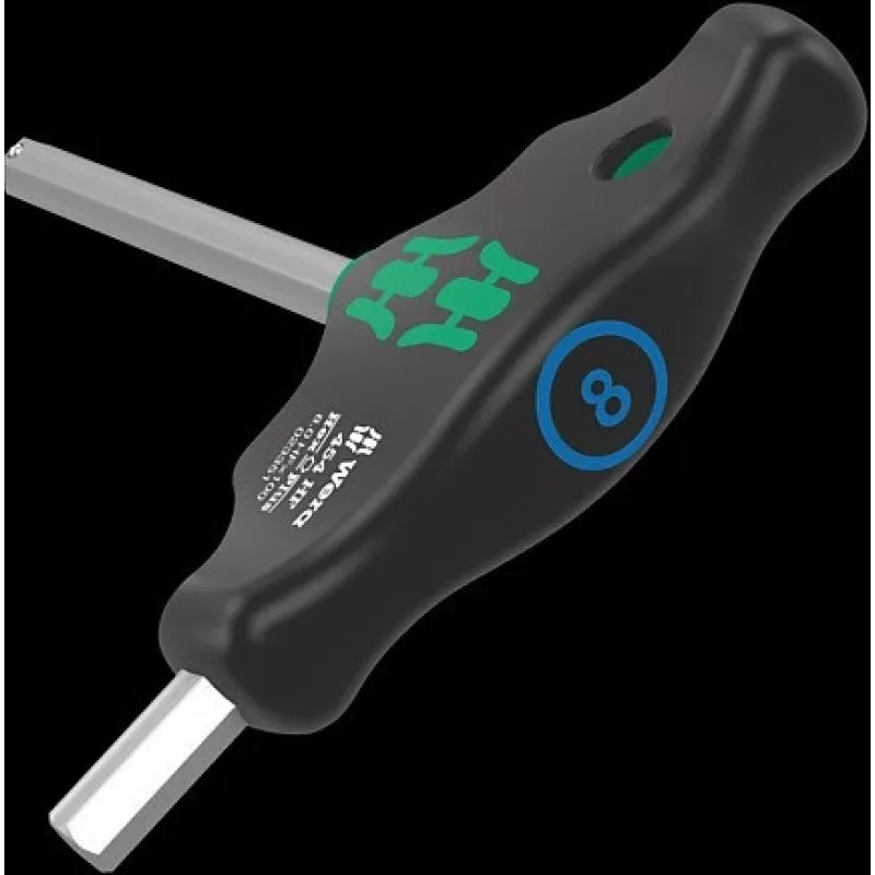 Wera Bicycle Set 6 Juego de llaves con mango en T, 10 piezas, en caja de almacenamiento (05004174001)