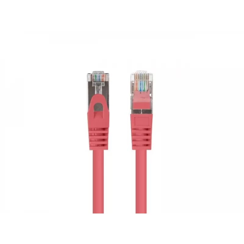 Lanberg PCF6-20CC-0100-R Cable de conexión Cat.6 F/UTP, paquete de 10, 1 m, Rojo