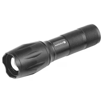 Linterna everActive FL600 — 600 lm, 10 W, carcasa de aluminio, IPX4, 130 mm, 3×AAA, roja