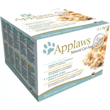 APPLAWS Multipack surtido en caldo - Comida húmeda para gatos - 12x70 g